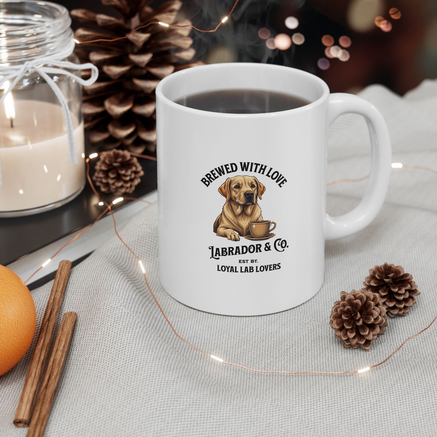Labrador Coffee Co. Mug β Paws, Brews & Morning Views