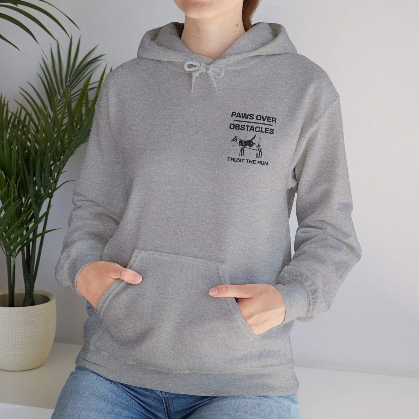 Paws Over Obstacles Hoodie - Trust The Run, For Agility Dog Lovers