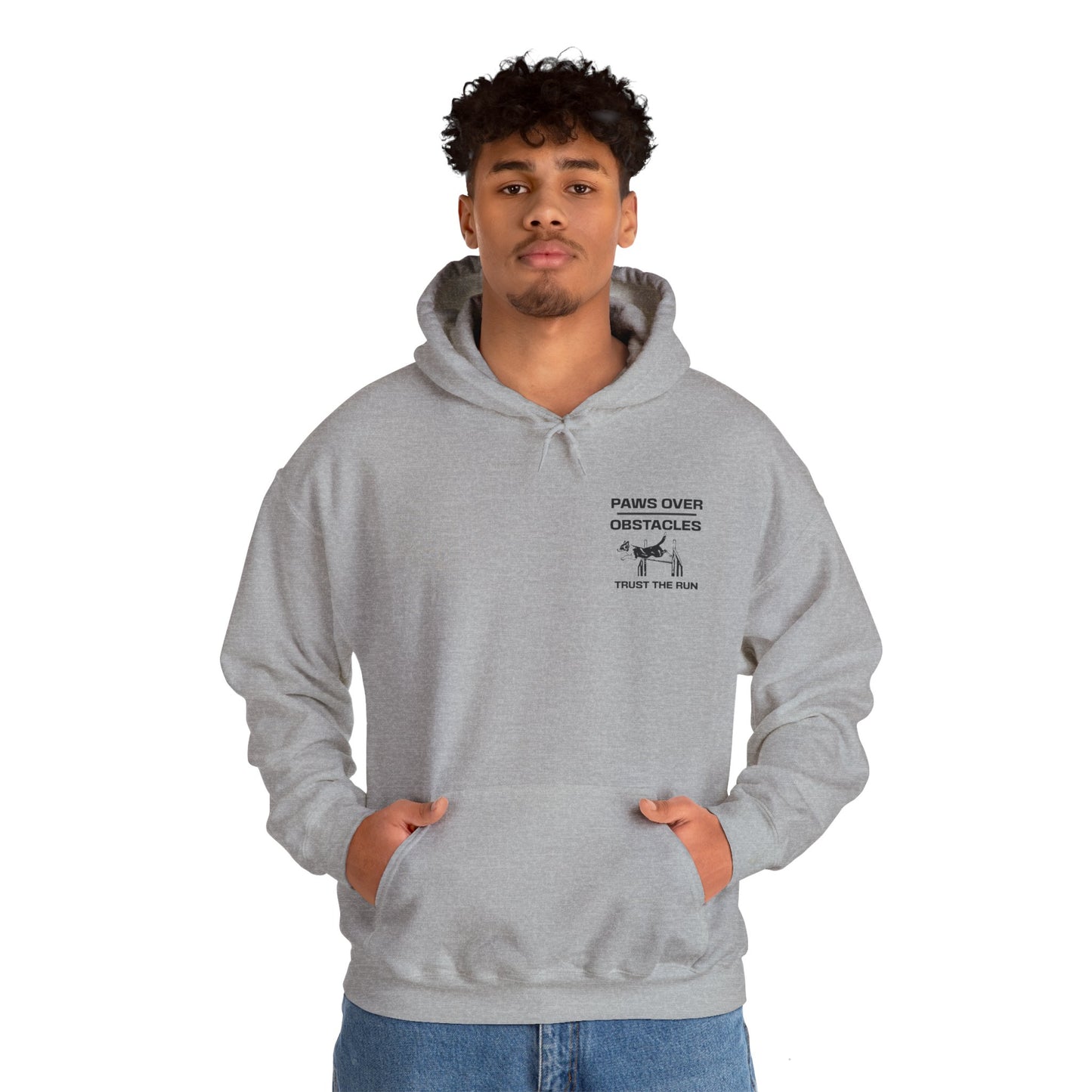 Paws Over Obstacles Hoodie - Trust The Run, For Agility Dog Lovers